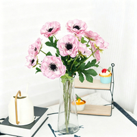 Kunstmatige anemoon, bloemen DIY bloemstukdecoraties, gebruikt voor het decoreren van de keuken en woonkamer, huisdecoratie