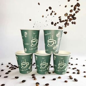 6oz OEM Custom Logo <b>Disposable</b> Hot Beverage Paper Coffee <b>Cup</b> Single Wall - Product Image 1