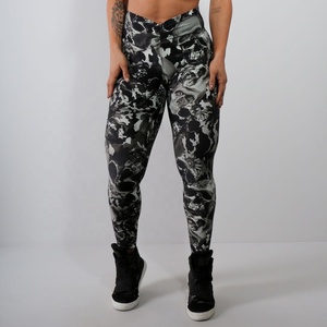 Leggings sans couture respirants multicolores en Spandex/Nylon pour femmes, doux, taille haute, effet ventre plat, pour le sport, l'entraînement, la gym et le yoga - Product Image 3