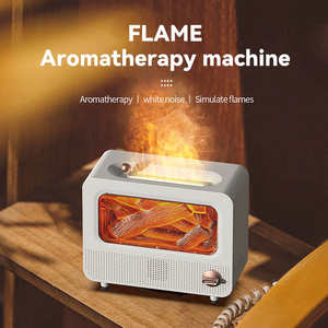 Machine à parfum 3D Fire White Noise Night Light Aroma Home Decor Mist BT Speaker FLAMME Machine d'aromathérapie - Product Image 6