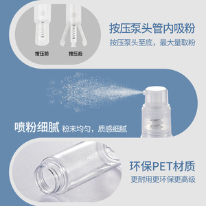 Jm Powder Sprayer <b>Bottle</b> Transparent Plastic Manual Spray For Dry Powder Cosmetic <b>Mist</b> Customizable Bp 9 - Product Image 5
