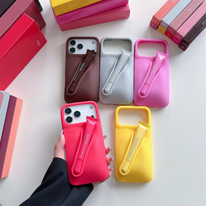 Custodia per telefono in silicone Fashion Lip Gloss per iPhone 17 Air 16 15 14 Pro Max con balsamo labbra, lucidalabbra, tinta e copertura effetto acqua - Product Image 3