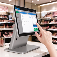 Terminal POS Layar Ganda 15.6 10.1 Inci Sentuh Kapasitif Android RK3568 CPU Kamera Monokuler Scanner USB3.0 RJ45 VGA Wi Fi 6