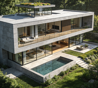 Villa moderne à assemblage rapide, 4, 5 ou 6 chambres, tailles variées, en acier robuste, personnalisable pour la famille
