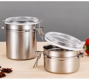 Boîte de conservation hermétique en acier inoxydable pour bonbons, thé, café et sucre, récipient <span class=keywords><strong>alimentaire</strong></span> en métal, boîtes de cuisine - Product Image 4