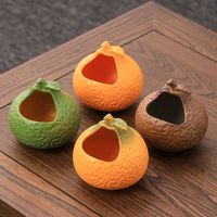 Cendrier en céramique NP NP8941 Ugly Orange Lucky, design moderne, pour table basse, avec couvercle, ornement décoratif personnalisé, coupe-vent
