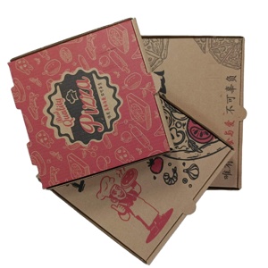 Wholesale Custom Recyclable Corrugated Board Paper Board Square Pizza Boxes with Logo Food Box