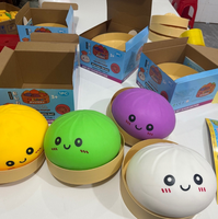 Nouveauté : Jouet Squishy Géant 25 cm en forme de Boulette, Jouet Anti-Stress Doux et Mignon en Forme de Dumpling de Dessin Animé, Jouet Sensoriel en Forme de Boîte à Vapeur