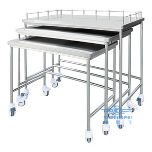 Carrito de Instrumentos Quirúrgicos de Acero Inoxidable Yu Pengfei, 700x450x750mm, 2 Niveles Apilables, Carrito de Hospital - Product Image 1