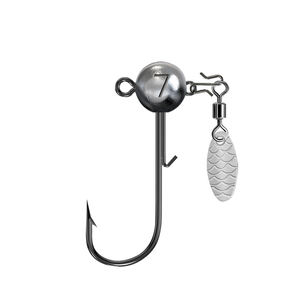 DN 3g 5g 7g 10g 15g Cabeças de pesca Jig Cabeças Cabeças de pesca Chumbo Cabeça Worm Gancho Jig Cabeça com Spinner Isca Colher Lure - Product Image 4