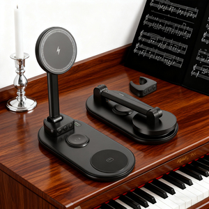 เครื่องชาร์จอัจฉริยะพับได้อุปกรณ์อิเล็กทรอนิกส์สำหรับผู้บริโภค3in1แท่นชาร์จไร้สายแบบแม่เหล็กสำหรับ iPhone iWatch airpods - Product Image 4