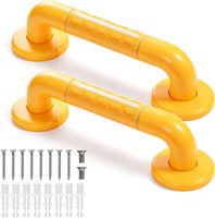 Barre de sécurité de douche en acier inoxydable jaune de 12 pouces, support de sécurité pour personnes âgées