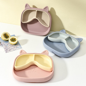 <span class=keywords><strong>Vajilla</strong></span> de Silicona Libre de BPA para Niños, Plato Mini con Tres Compartimentos para Alimentación de Bebés, <span class=keywords><strong>Vajilla</strong></span> para Niños - Product Image 5