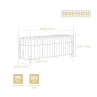 Banc de rangement à rabat en fausse fourrure marron moderne et durable tabouret de bout de lit repose-pieds pour chambre à coucher salon entrée