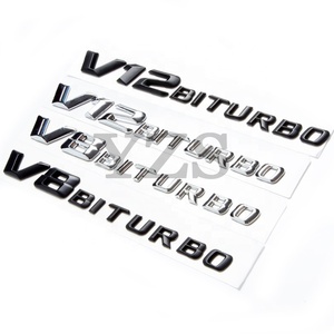 สติกเกอร์ติดข้างรถ V8 <span class=keywords><strong>V12</strong></span> BITURBO ตัวอักษรตราสัญลักษณ์ติดข้างรถ เหมาะสำหรับรถยนต์เมอร์เซเดส-เบนซ์ SL SLK CL S ML GL - Product Image 4