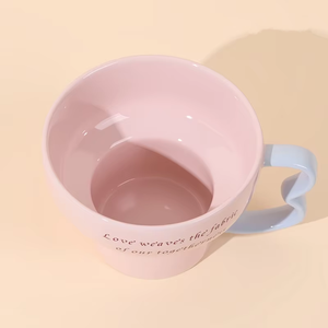 Vente en gros de tasses à café en céramique colorées de 45 ml, style français pour couple, style luxe léger, grande capacité pour le bureau, la maison et les cafés - Product Image 5