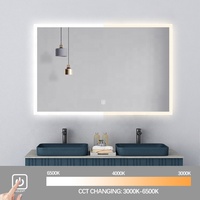 Cermin Kamar Mandi LED Backlit Persegi Panjang Modern Grosir Pabrik Anti-kabut Cermin Pintar untuk Distributor Produsen