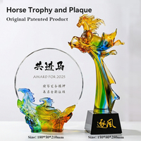 Trophée Aigle Pentastar Jadevertu 2025 – Récompense Personnalisée en Verre et Cristal Gravé au Sable