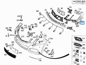Mercedes BENZ W212 E260L sol için OEM 2128852865 Anteri gövde Stent - Product Image 4