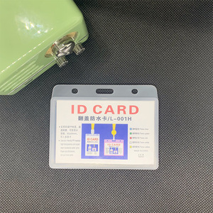 พลาสติกบัตรประจำตัวประชาชนปกเปลือกแข็งกันน้ำทำงานแท็กป้ายผู้ถือบัตรการปรับแต่ง - Product Image 3