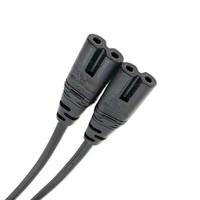 Adaptateur répartiteur en Y C8 vers double C7 avec blindage tressé et gaine en PVC, charge rapide 5A pour TV, moniteur, imprimante
