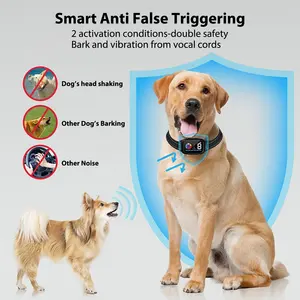 NEW Rechargeable Beep Vibration Shock Smart Bark Collar Anti Barking Training Control Collar For Large Medium Small Dog