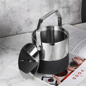 Bbq Đảng Đôi Tường 1.<span class=keywords><strong>2</strong></span> <span class=keywords><strong>L</strong></span> Cách Điện Thép Không Gỉ Xô Đá Với Nắp Cho Cocktail Whiskey Bia - Product Image 2