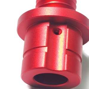 Piezas de torneado cnc pequeñas de aluminio anodizado, chorro de arena colorido rojo personalizado de alta precisión - Product Image 5