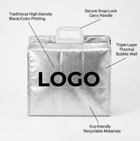 Sac isotherme robuste personnalisé avec logo d'usine, sac isotherme réutilisable écologique, vente en gros, livraison de nourriture