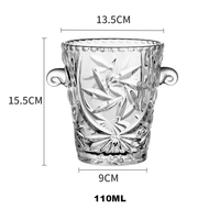 Fournitures de Club de fête seau à glace en verre usine professionnelle personnalisé moderne de luxe refroidisseur de vin seau à glace Rose doré