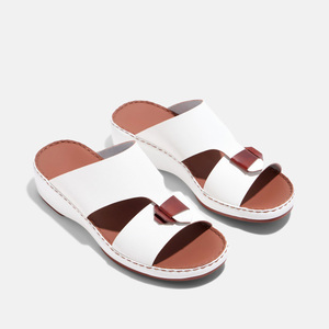 Premium Italian Genuine Cow Leather Men Arabic Sandals Shoes Manufacturer 2026 Trending High-grade <b>Memory</b> <b>Foam</b> Daily Walk - Product Image 3