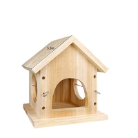 Maison pour animaux de compagnie en bois et mangeoire pour oiseaux, maison pour oiseaux suspendue