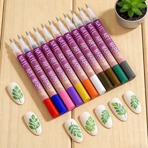 Nouveau 2025 – <span class=keywords><strong>Kit</strong></span> de 12 mini stylos de nail art professionnel pour la peinture des ongles, marqueur de dessin DIY pour la conception des ongles, vernis gel liquide - Product Image 3