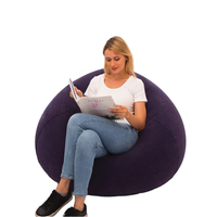 Chaise gonflable portable moderne en PVC pour usage intérieur/extérieur, avec accoudoirs et dossier en forme de U, mobilier de loisirs pliable
