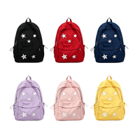 Sac à dos personnalisé brodé en gros pour adolescentes, en polyester, pour étudiantes, OEM ODM, faible MOQ