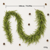 Guirlande de Noël artificielle en cèdre et pin de 1,8 m pour porte, cheminée, escalier, décoration de maison et de fêtes - Vente en gros