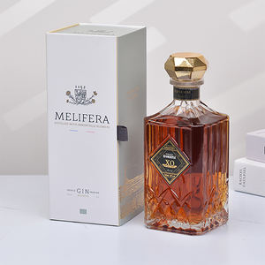 Fábrica OEM hecho a mano 100% cartón duro sostenible plegable plano botella única vino papel caja de regalo plegable con logotipo personalizado - Product Image 1