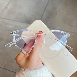 Gafas Redondas Qianai con Filtro de Luz Azul, Unisex, Lentes Planas, Marco de PC, Tamaño Mediano, Protección Anti-UV - Product Image 4