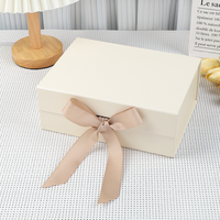 Boîte cadeau magnétique en carton ondulé écologique personnalisée avec grand logo, design pliable, emballage recyclable