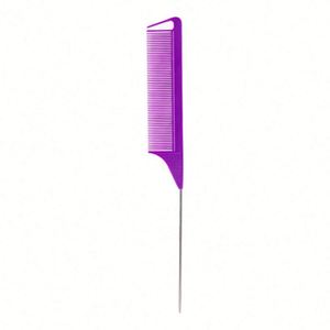 Peigne à queue léger en fibre de carbone et acier inoxydable, antistatique, résistant à la chaleur, pour tous types de cheveux - Product Image 3
