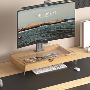 Thiết kế mới <span class=keywords><strong>Acrylic</strong></span> Màn hình Riser với gỗ ngăn kéo máy tính xách tay đứng nhà và văn phòng chơi Game Led <span class=keywords><strong>LCD</strong></span> hiển thị đứng - Product Image 2