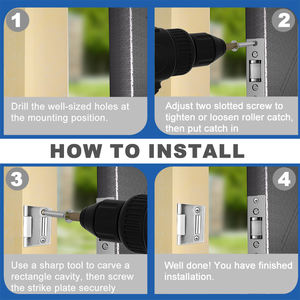 Zinc Alloy Heavy Duty <strong>Door</strong> Roller Ball Catches <strong>Door</strong> Spring Latches Brushed Nickel Adjustable Roller Catch - Product Image 5