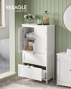 <span class=keywords><strong>VASAGLE</strong></span> moderno <span class=keywords><strong>bagno</strong></span> armadio di stoccaggio con scaffale regolabile Freestanding <span class=keywords><strong>bagno</strong></span> mobile con 2 cassetti e 2 porte - Product Image 2