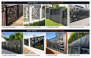 Pantalla de Privacidad de Aluminio Cortada con Láser para Entrada de Jardín Privado — Antioxidante, Resistente a la Decoloración UV, Fácil Instalación, Incluye Poste - Product Image 3