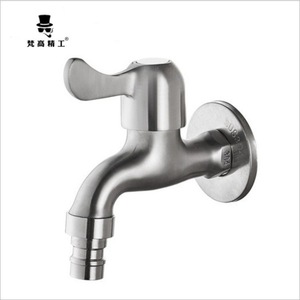 304 Stainless Steel 4 Point Faucet Single Cold Water For <b>Washing</b> <b>Machine</b> Mop Sink Easy Installation <b>Manual</b> Operation - Product Image 2