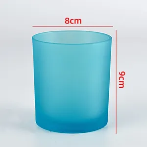 Wholesale Frosted <b>Glass</b> Candle Cup Gold Foiling Colored Jar Transparent Minimalist Vessel Aromatherapy <b>Container</b> Home Decor Gift - Product Image 4