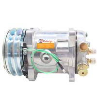 Compresor de CA automático para Sanden 5h14 Sanden 508 SD508 Tractor Excavadora Camión de servicio pesado 12V 24V 2 Groove V Blet Polea