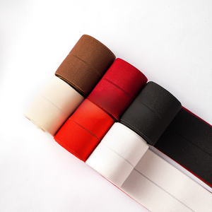 Nylon Gấp Ban Nhạc Đàn Hồi Màu Đen Và Trắng Đầy Màu Sắc Jacquard Logo Rộng <span class=keywords><strong>4Mm</strong></span> Cho Phụ Nữ Của Quần Váy Túi Vải - Product Image 3