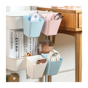 Cesta de almacenamiento de plástico para el hogar colgante trasero cocina baño Mini organizadores cosas pequeñas contenedor de almacenamiento de alimentos portátil - Product Image 1