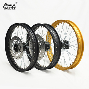 Ruedas de motocicleta, juegos de ruedas de aleación Supermoto, juego de llantas de <span class=keywords><strong>radios</strong></span> de motocicleta 6063 de aleación de aluminio de repuesto - Product Image 2